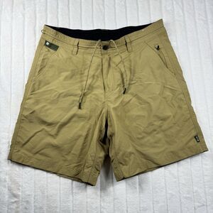 Howler Brothers Shorts Horizon Hybrid Quick Dry Nylon Men's 36x8 Brown Khaki